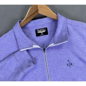 Straight Down Quarter Zip Medium Purple Bandon Dunes Sheep Ranch Performance